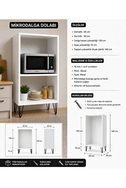 MERTWOOD Loft Mikro Dalga Dolabı
