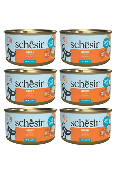 Schesir Sardalyalı Sos İçinde Kedi Konservesi 70 Gr 6 Adet