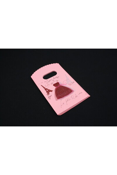 pungi cadou nylon cu maner si model roz (50 bucati/set)