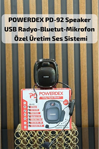 powerdex Taşınabilir Bluetooth Hoparlör – Mikrofonlu, Güçlü Bass, AUX/USB/TF ...
