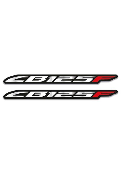 Redline Grafik Redlinegrafik CB125F Yazılı Gümüş Kırmızı Grenaj Sticker Set 2...