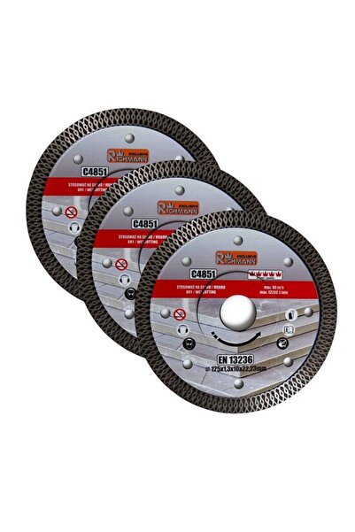 Evelise Set de 3 discuri diamantate subțiri turbo pentru ceramică, tăiere ume...