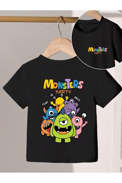 SVART WEAR Dječja i tinejdžerska majica kratkih rukava sa printom "Monsters P...