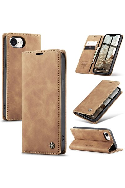 Caseme 013 Retro Θήκη Βιβλίο Brown (Apple iPhone 16e/17e)