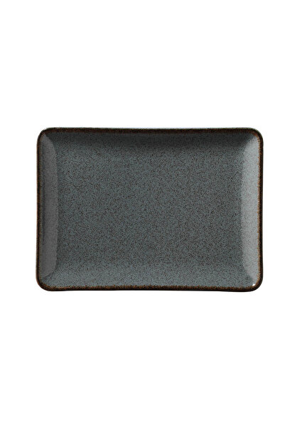 Kütahya Porselen Tan 18X13 cm Flat Plate Blue Set of 6