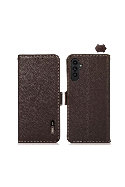 KHAZNEH Side-Magnetic θήκη Πορτοφόλι Brown (Samsung Galaxy S24 5G)