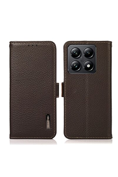 KHAZNEH Side-Magnetic Θήκη Πορτοφόλι Brown (Xiaomi 14T 5G)