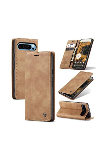 Caseme 013 Retro Θήκη Βιβλίο Brown (Google Pixel 9 Pro XL 5G)