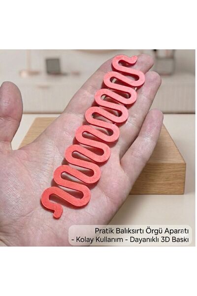 3DMakineSepeti Herringbone Hair Braiding Tool (1 Piece) Red Color 3 X 15 cm