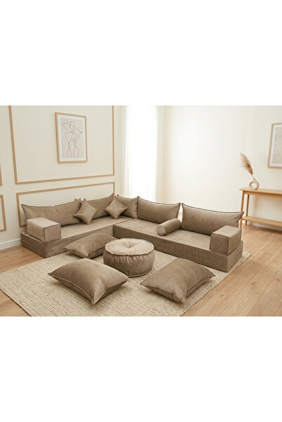 FEYZA DECOR HOME Premium Kadife Modern Şark Köşesi 14 Parça – 20 cm Süngerli ...