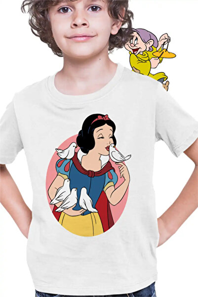 OEM Tricou Copii Baieti Alba ca Zapada Porumbei