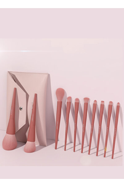 Yallabena **10-Piece Makeup Brush Set with Leather Case - Multi-Use for Face ...