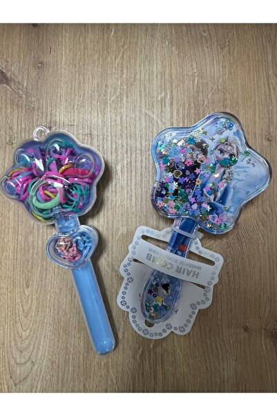 BUCHE Işıltılı Tarak Ve Toka Seti(Elsalı Unicornlu Kuromili Stichli)