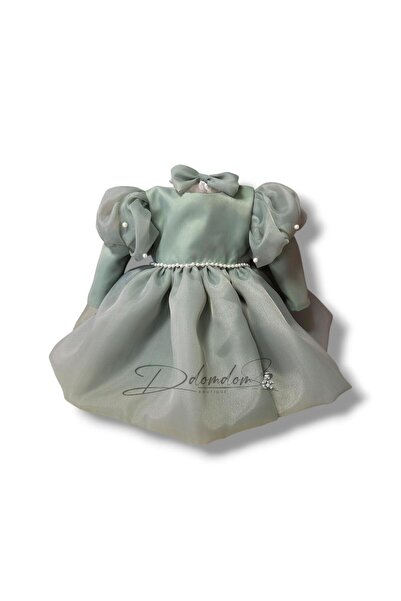 Domdom Boutique Rochița Olga manecă lungă , culoare Verde mentă