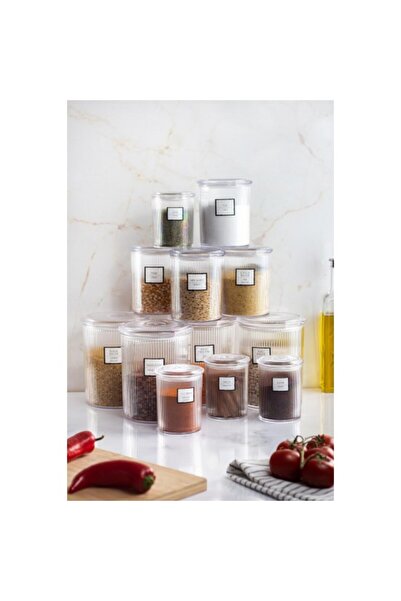 OSKA GLOBAL Set of 12 Baroque Round 3 Size Jars & Storage Container & Food Co...