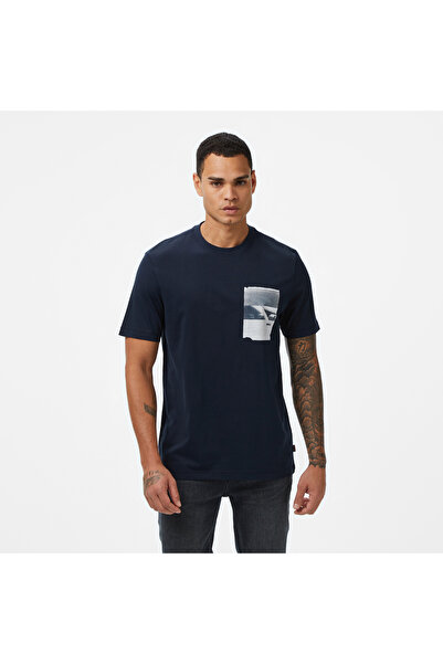 BOSS Container Erkek Koyu Mavi T-Shirt