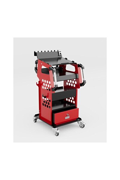 AKSON METAL SANAYİ Mobil Bilgisayar Standı | Kilitli Tekerlekli Metal PC Arab...