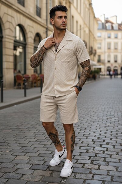 casualshoes Men's summer suit, shirt and shorts, comfortable, Drapey, fashion...