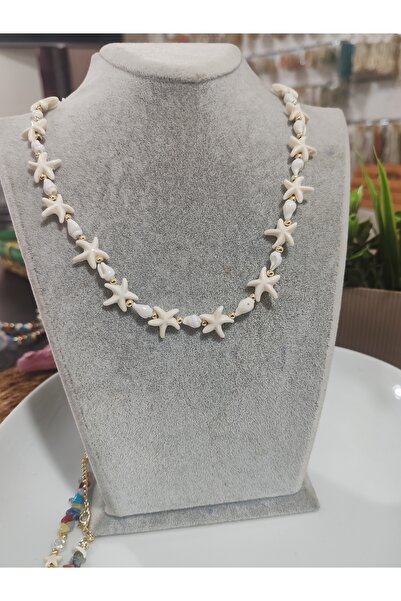 elbi bijuteri White Shell Starfish Pendant