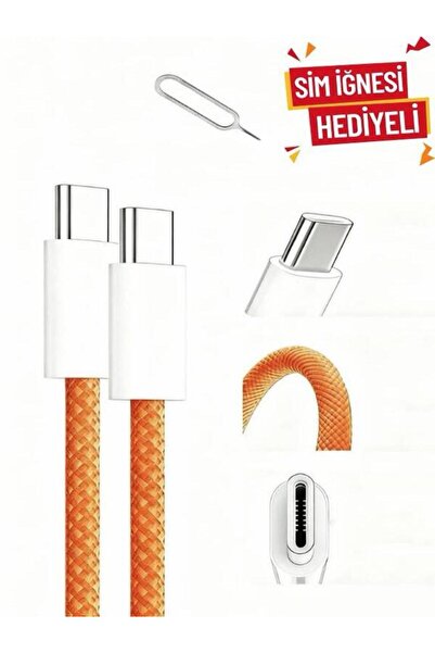 Barbanti Mobile 60W İPhone Samsung Mi Huawei Type-C to Type-C 1M Halat Örgü U...