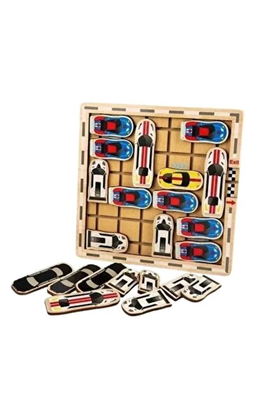 Stuniko ® Labirint auto din lemn - Jucărie interactivă pentru dezvoltarea abi...