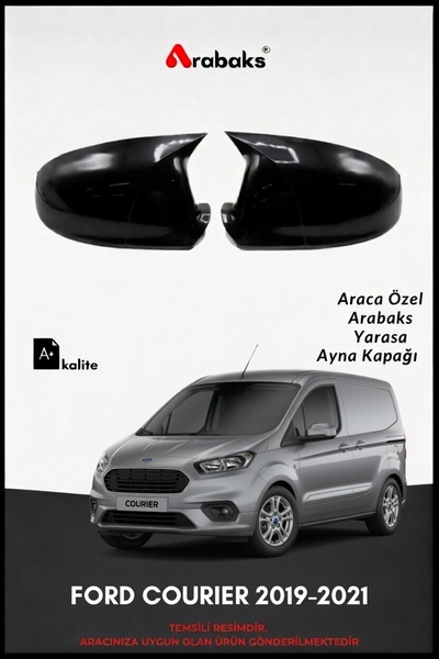 Arabaks FORD COURIER 2019-2021 Yarasa Ayna Kapağı 2'li Takım (BATMAN TİP, DAY...