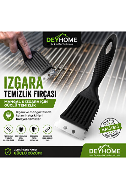 DEYHOME Izgara Temizlik Fırçası – Mangal & Barbekü Tel Temizleyici, Paslanmaz...