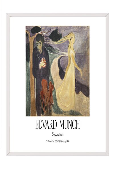 Postifull Edvard Munch - Razdvajanje, slika u belom okviru, umetnička serija ...