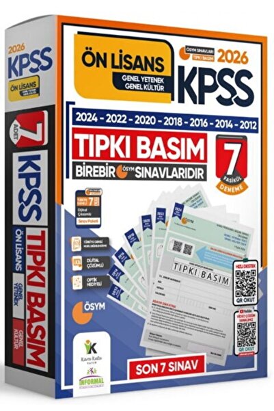 Ankara Kitap Merkezi 2026 KPSS Ön Lisans ÖSYM Çıkmış Soru Tıpkı Basım 7 li De...