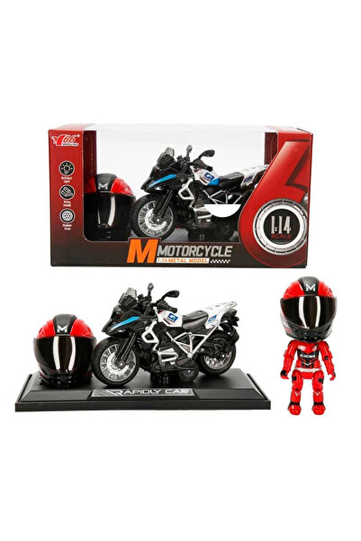 Eco Lounge 1:14 Sesli ve Işıklı BMW Off-Road Die Cast Çek Bırak Motosiklet - ...