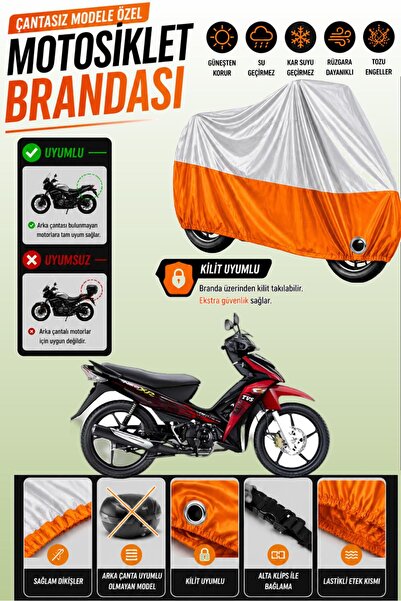 Cemku Twin Top Gray - Bottom Orange Tvs Neo X3I Compatible Engine Cover, Rear...