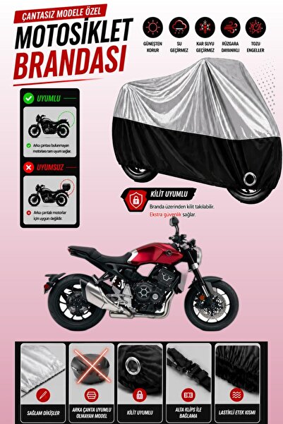 Cemku Twin غطاء محرك متوافق مع هوندا CB 1000 R باللون الرمادي من الأعلى والأس...