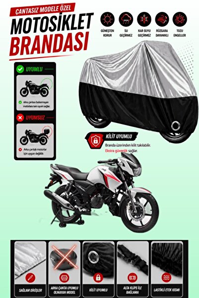 Cemku Twin غطاء محرك متوافق مع TVS Apache RTR 160 باللون الرمادي من الأعلى وا...