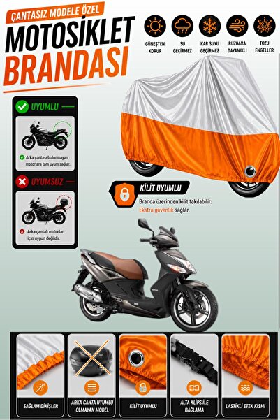 Cemku Twin غطاء محرك متوافق مع Kymco Agility City 125 باللون الرمادي من الأعل...