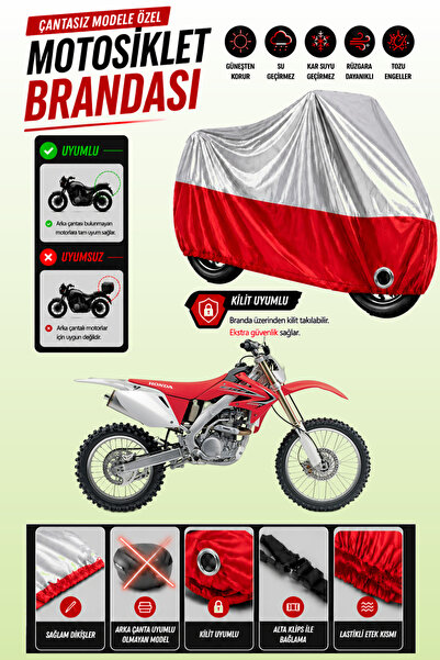Cemku Twin غطاء محرك متوافق مع هوندا CRF 250 X باللون الرمادي من الأعلى والأح...