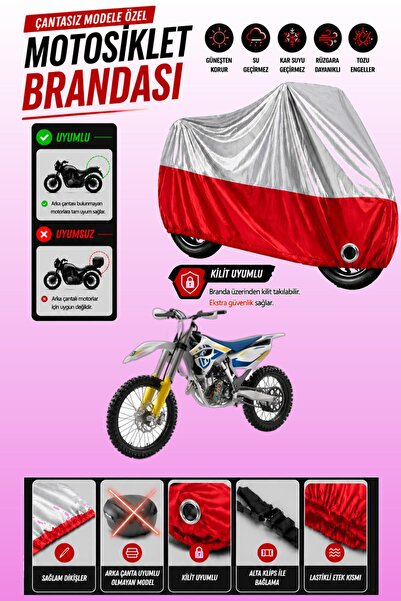 Cemku Twin غطاء محرك متوافق مع Husqvarna FC 250 باللون الرمادي من الأعلى والأ...
