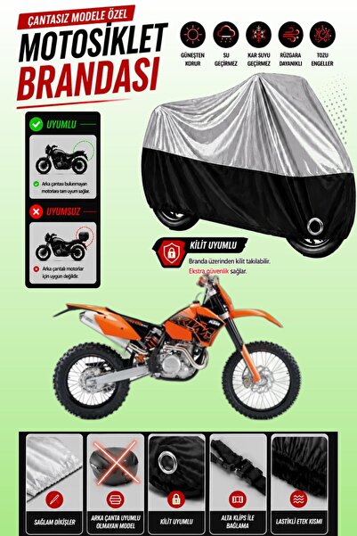 Cemku Twin غطاء محرك متوافق مع KTM 450 EXC باللون الرمادي في الأعلى والأسود ف...