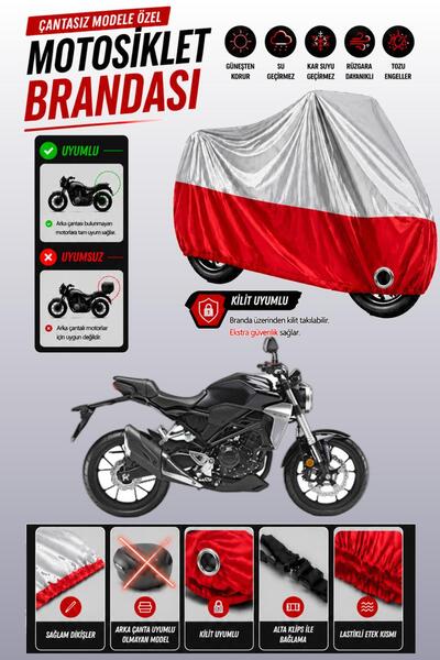Cemku Twin غطاء محرك متوافق مع هوندا CB 250 R باللون الرمادي من الأعلى والأحم...