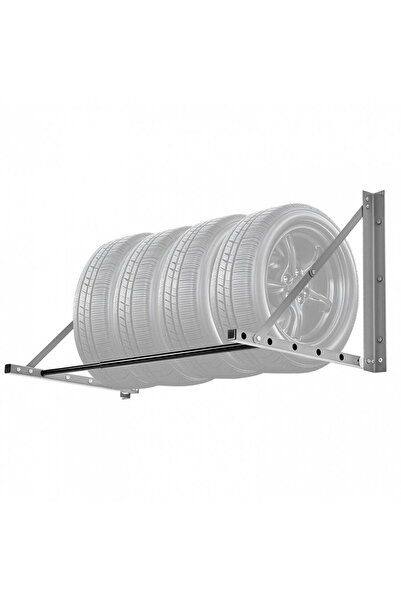 Vivatechnix Suport de perete pliabil pentru 4 anvelope R14-R20 inch, Reglabil...
