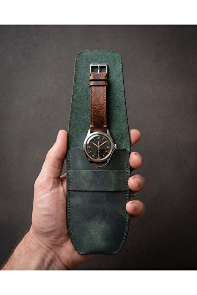 BUO Leather Hakiki Deri Saat Kesesi, Saat Kılıfı