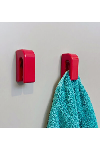 LUBIKO STUDIO 2 Adet Pratik Yapışkanlı Havlu Tutucu Sıkıştırmalı Banyo Mutfak...