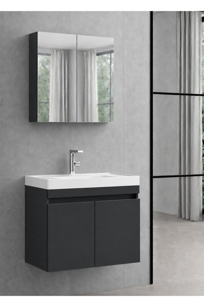 Gold Ban-yom ECO 65 ANTRASİT MDF Banyo Mobilyası Seti