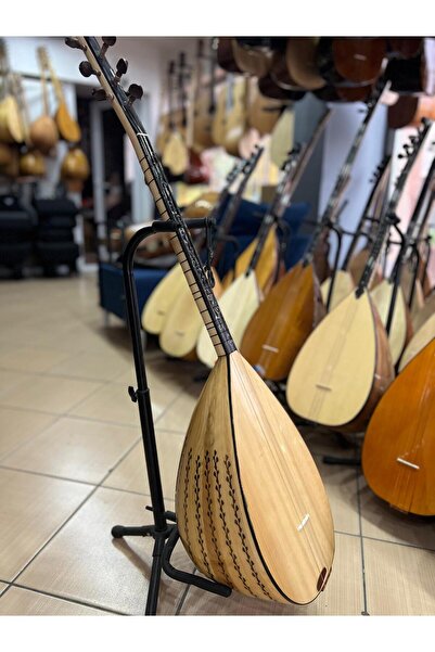 Bircanmüzik Özel Yapım Kiraz Tekne Kısa Sap Bağlama (kılıf, yedek tel ve mızr...