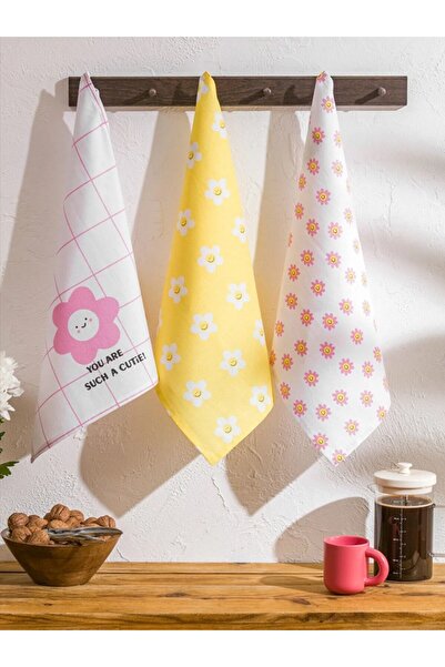 LC Waikiki LCW HOME Karışık Baskılı Kurulama Bezi 3'lü 40x50 Cm