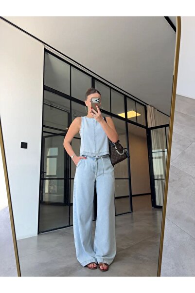 SENORE PREMİUM ACIK MAVİ DENIM ALT ÜST TAKIM