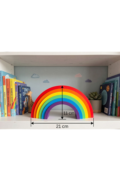 ZayaDesignLab Montessori Educational Toy Rainbow Puzzle - Interlocking Childr...