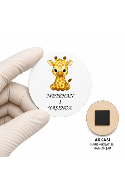 LMS GİFT Ahşap Magnet 20 Adet | Doğum günü | Mevlid | Sünnet | Yeni Doğan Hed...