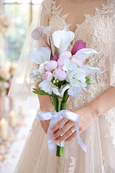 Yapay Çiçek Deposu Silhouette of Love Premium Bridal Bouquet Set of 2