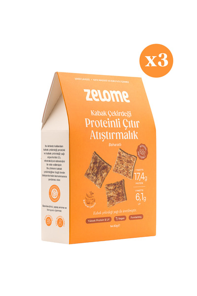 Baharatlı Proteinli Çıtır Atıştırmalık 80 g x 3 (3’lü Paket)