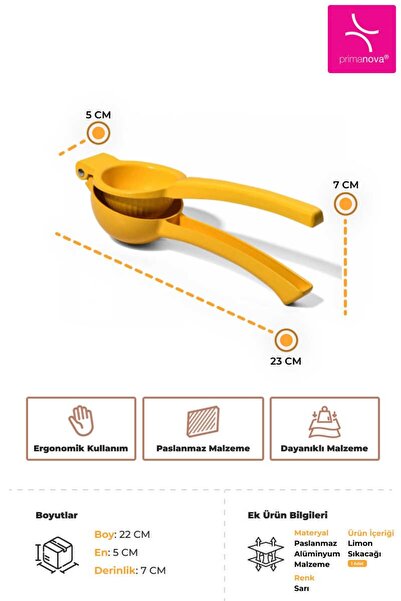 Prima Nova Primanova Lemon Squeezer - Yellow